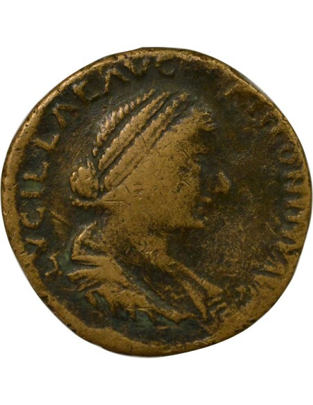 Rome Empire Lucille Vénus debout 1 sesterce Laiton 164-166 R Rome