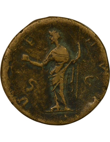 Rome Empire Lucille Vénus debout 1 sesterce Laiton 164-166 R Rome