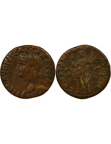 Rome Empire Claude Constantia debout 1 as Cuivre 50-54 R Rome