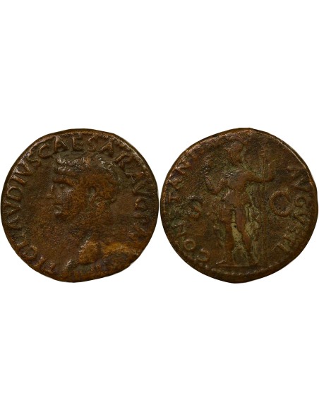 Rome Empire Claude Constantia debout 1 as Cuivre 50-54 R Rome