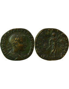 Rome Empire Gordien III Empereur debout 1 sesterce Cuivre 240 R Rome