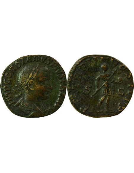 Rome Empire Gordien III Empereur debout 1 sesterce Cuivre 240 R Rome