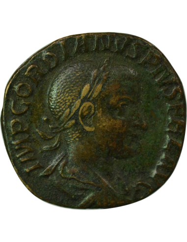 Rome Empire Gordien III Empereur debout 1 sesterce Cuivre 240 R Rome