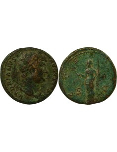 Rome Empire Hadrien Aequitas debout 1 sesterce Laiton 126 R Rome