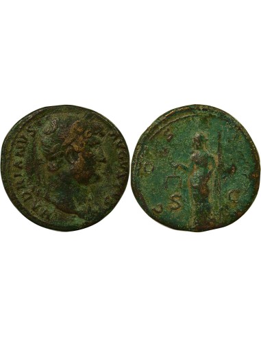 Rome Empire Hadrien Aequitas debout 1 sesterce Laiton 126 R Rome