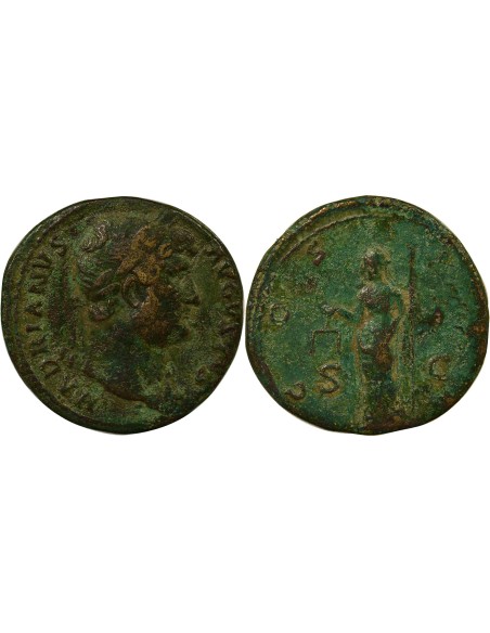 Rome Empire Hadrien Aequitas debout 1 sesterce Laiton 126 R Rome