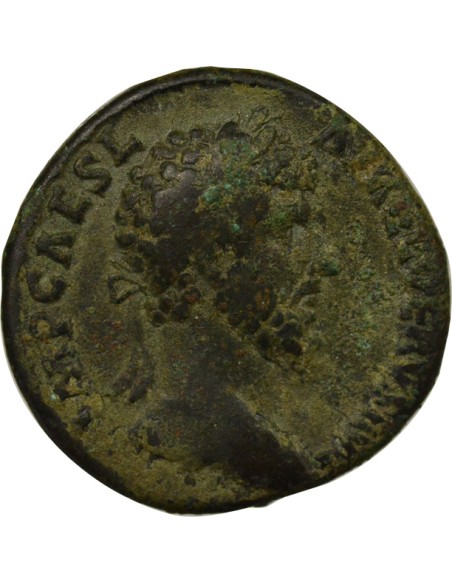 Rome Empire Lucius Verus Concorde des Augustes 1 sesterce Laiton 161 R Rome