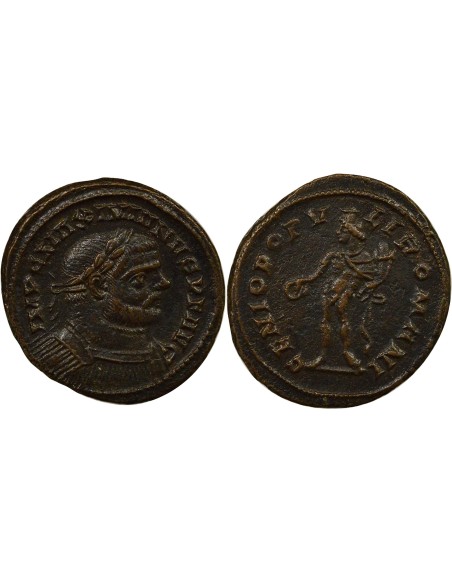 Rome Empire Maximien Hercule Génie du Peuple Romainj 1 ae Cuivre 297-303 Londres