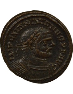 Rome Empire Maximien Hercule Génie du Peuple Romainj 1 ae Cuivre 297-303 Londres 2