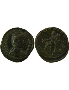 Rome Empire Otacilia Severa Concordia assise 1 sesterce Cuivre 246 R Rome
