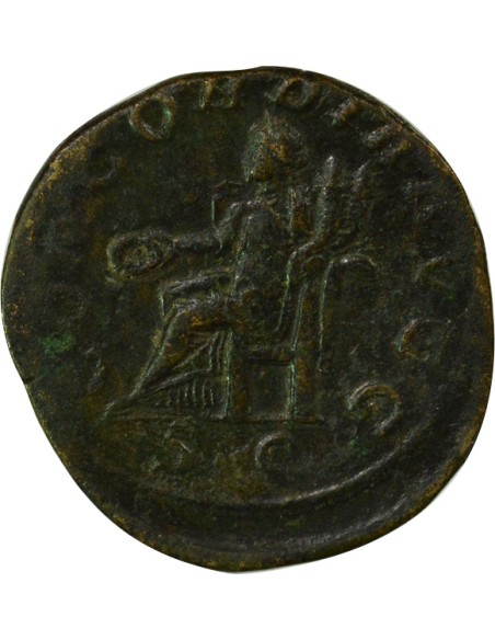 Rome Empire Otacilia Severa Concordia assise 1 sesterce Cuivre 246 R Rome