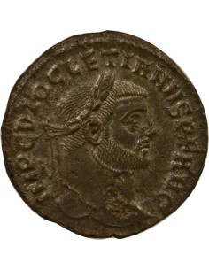 Rome Empire Dioclétien Génie du Peuple Romain 1 ae Bronze 294-295 Siscia 2