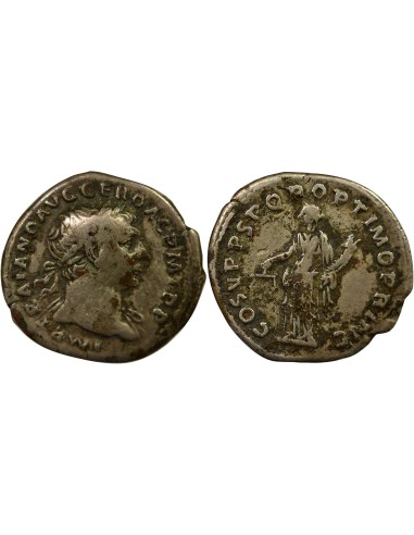 Rome Empire Trajan Aequitas debout 1 denier Argent 108 R Rome