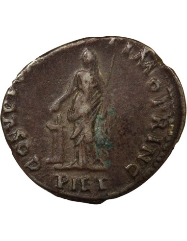 Rome Empire Trajan Pietas debout 1 denier Argent 111 R Rome