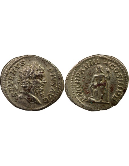 Rome Empire Septime Sévère Neptune 1 denier Argent 204 R Rome