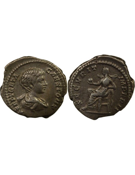 Rome Empire Geta Securitas assise 1 denier Argent 202 R Rome