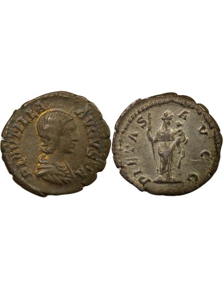 Rome Empire Plautille Pietas 1 denier Argent 203 R Rome
