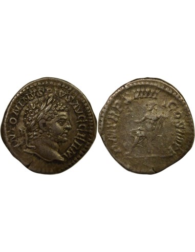 Rome Empire Caracalla Jupiter assis 1 denier Argent 216 R Rome