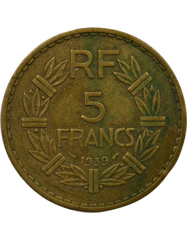 Lavrillier 5 francs Bronze-Alu 1939 A Paris