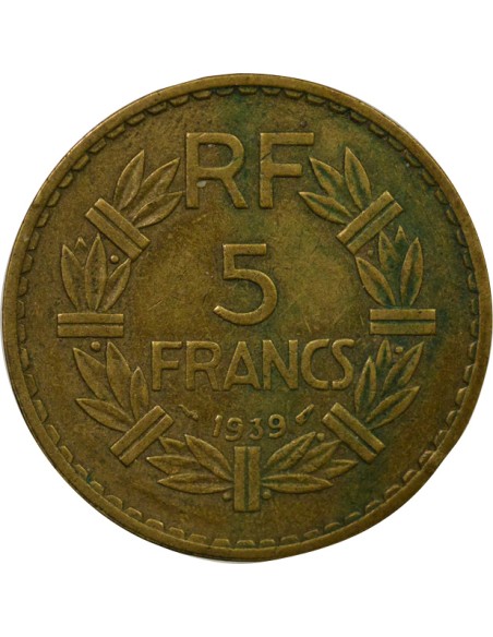 Lavrillier 5 francs Bronze-Alu 1939 A Paris