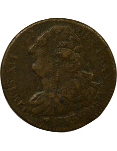 Louis XVI au Faisceau 2 sols Cuivre 1793 BB Strasbourg 2