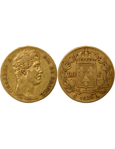 Charles X 4 1/2 Feuilles 20 francs Or 1830 A - Paris