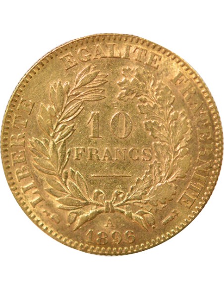 IIIe République 10 francs Or 1896 A - Paris