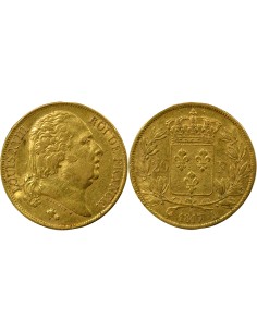 Louis XVIII Tête nue 20 francs Or 1817 A - Paris