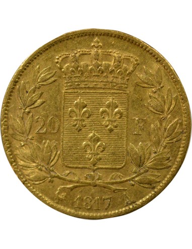 Louis XVIII Tête nue 20 francs Or 1817 A - Paris
