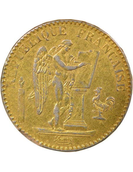Contrefaçon d'époque 20 francs Platine 1876 A - Paris
