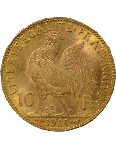 Coq 10 francs Or 1914 A Paris