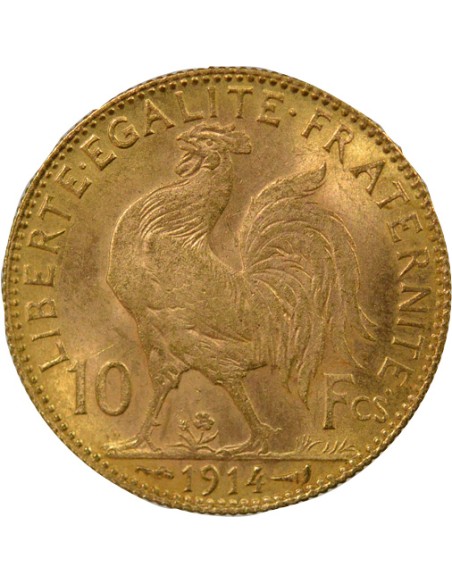 Coq 10 francs Or 1914 A Paris
