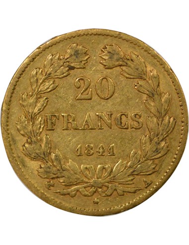 Louis-Philippe Ier Domard 20 francs Or 1841 A - Paris