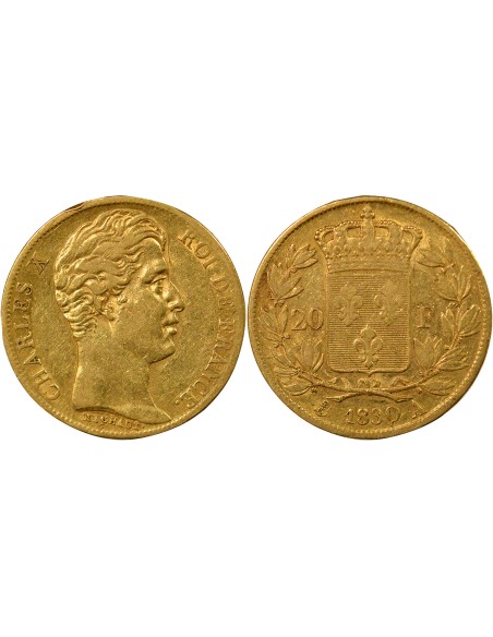 Charles X 4 1/2 Feuilles 20 francs Or 1830 A - Paris