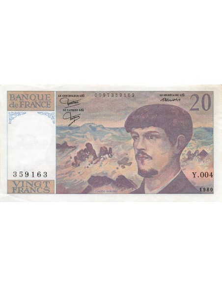 20 Francs - Debussy - 1980 - Série Y.004 20 francs 1980