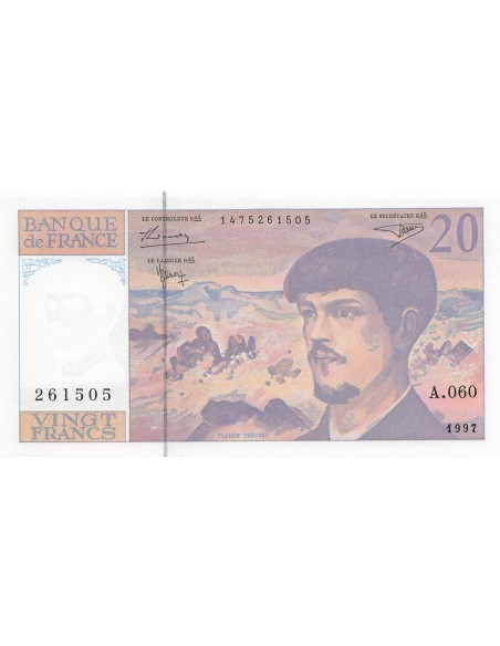 20 Francs - Debussy - 1997 - Série A.060 20 francs 1997