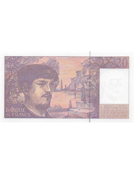 20 Francs - Debussy - 1997 - Série A.060 20 francs 1997