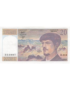 20 Francs - Debussy - 1984 - Série H.014 20 francs 1984