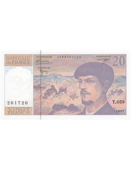 20 Francs - Debussy - 1997 - Série T.059 20 francs 1997