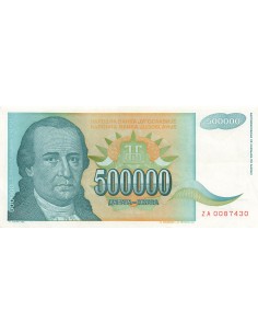 Yougoslavie 500000 Dinara - 1993 - Remplacement - P.131 500000 dinara 1993