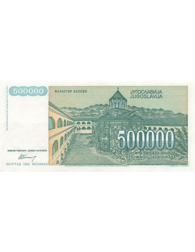Yougoslavie 500000 Dinara - 1993 - Remplacement - P.131 500000 dinara 1993
