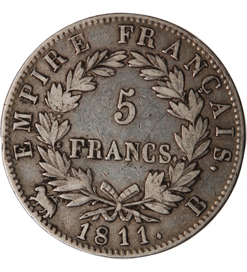 NAPOLEON Ier﻿ - 5 FRANCS 1811 B ROUEN