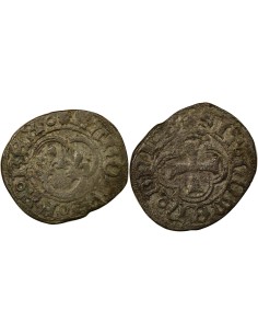 Charles VIII 2e Type 1 denier Billon 1483-1498 P Dijon