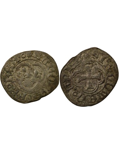 Charles VIII 2e Type 1 denier Billon 1483-1498 P Dijon