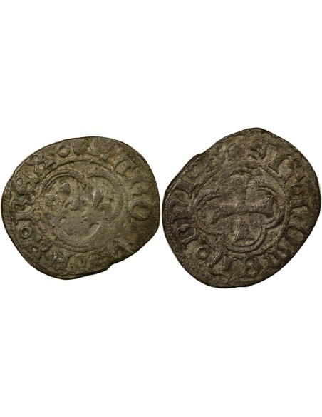 Charles VIII 2e Type 1 denier Billon 1483-1498 P Dijon