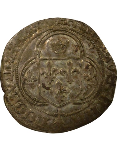 Charles VIII A la Couronne 1 blanc Billon 1491-1498 9 Rennes