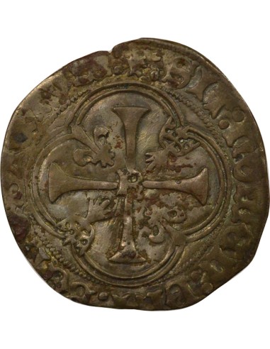 Charles VIII A la Couronne 1 blanc Billon 1491-1498 9 Rennes