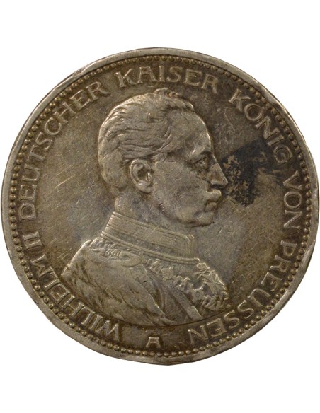Etats Allemands (Prusse) Guillaume II de Prusse Guillaume II - 5 Mark Argent - 1914 A Berlin 5 mark Argent 1914 A Berlin