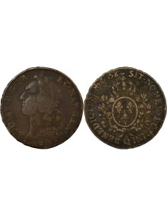 Louis XV au Bandeau 1 écu Argent 1756 Q Perpignan