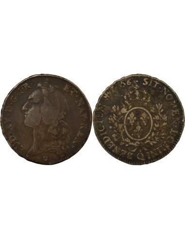 Louis XV au Bandeau 1 écu Argent 1756 Q Perpignan